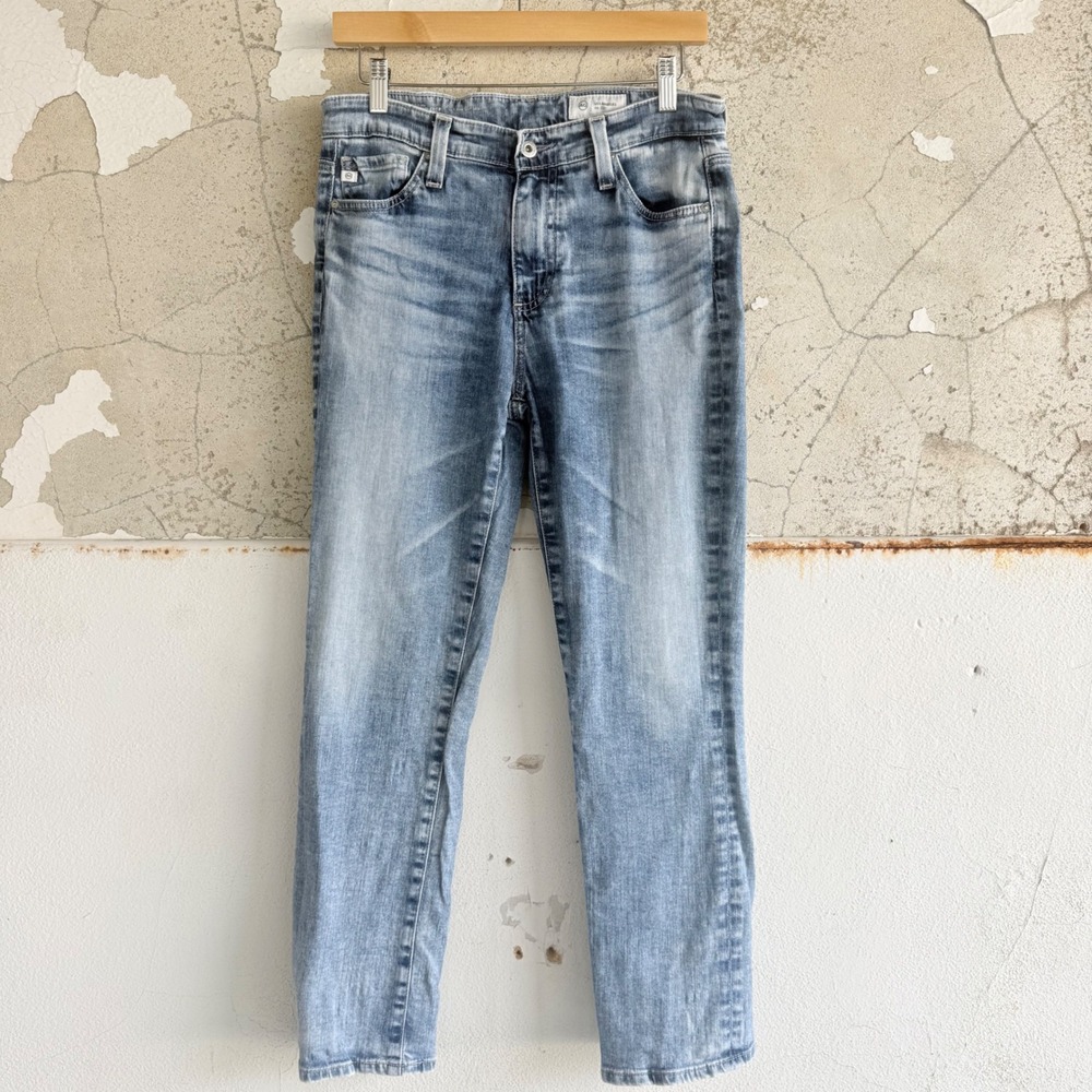 AG Denim Adriano Goldschmied Straight Leg Jeans Light Wash Ankle Pants Women 27